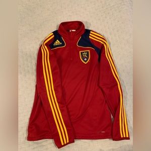 Real Salt Lake 3/4 zip Adidas shirt, Mens M